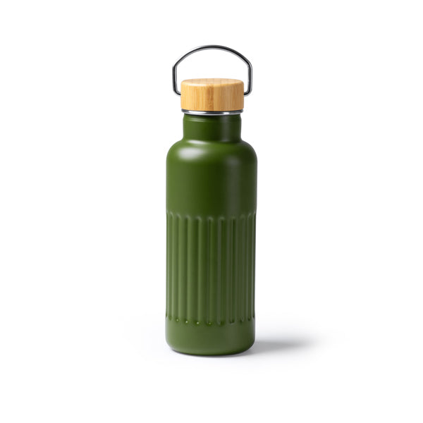 Termo Nobuk 500 ml tapa bambú - Verde oscuro