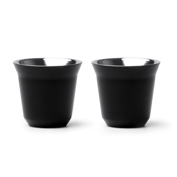 Set 2 vasos espresso Boluto 80 ml - Negro