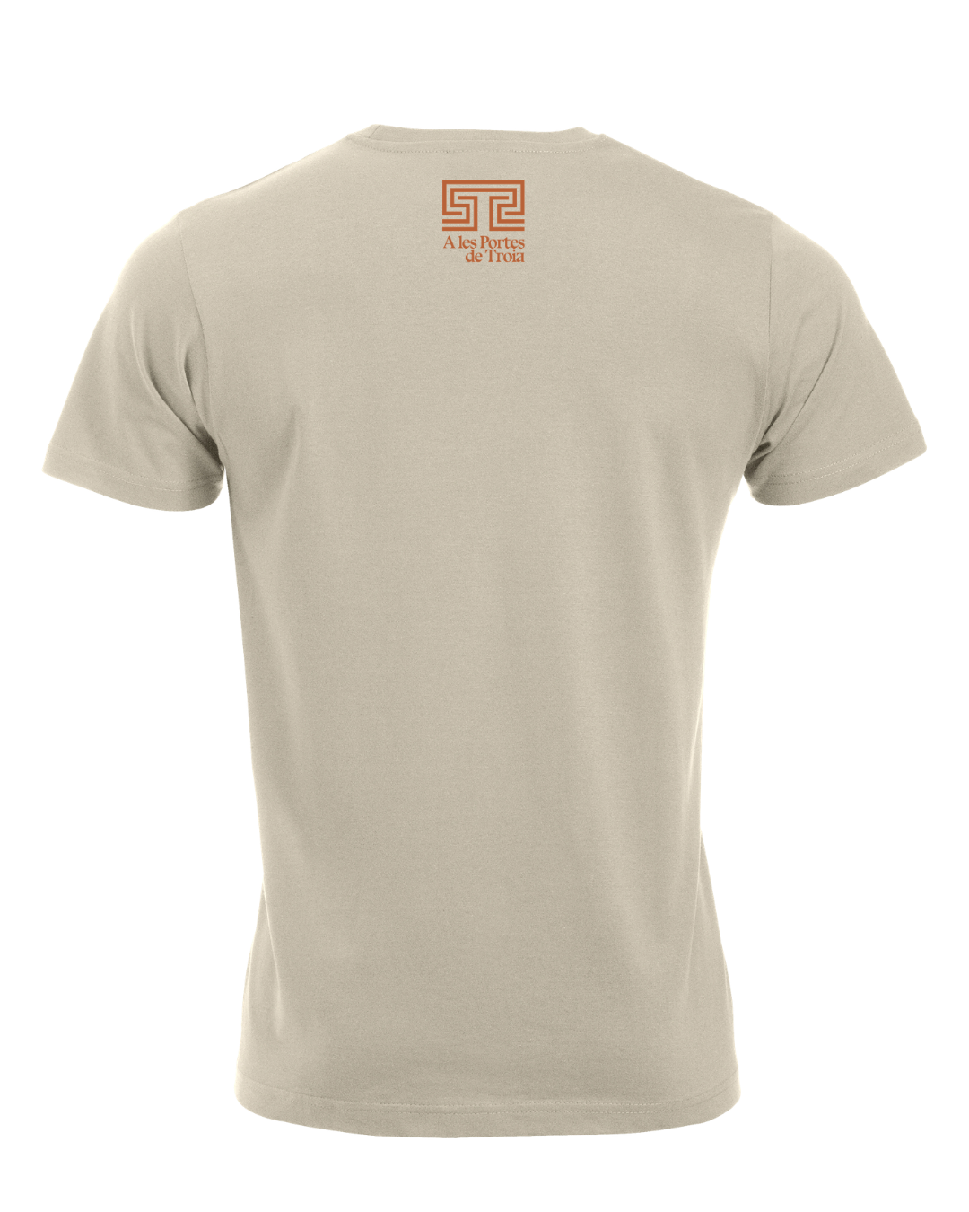 Samarreta Greca - Beix estampat taronja (darrere)