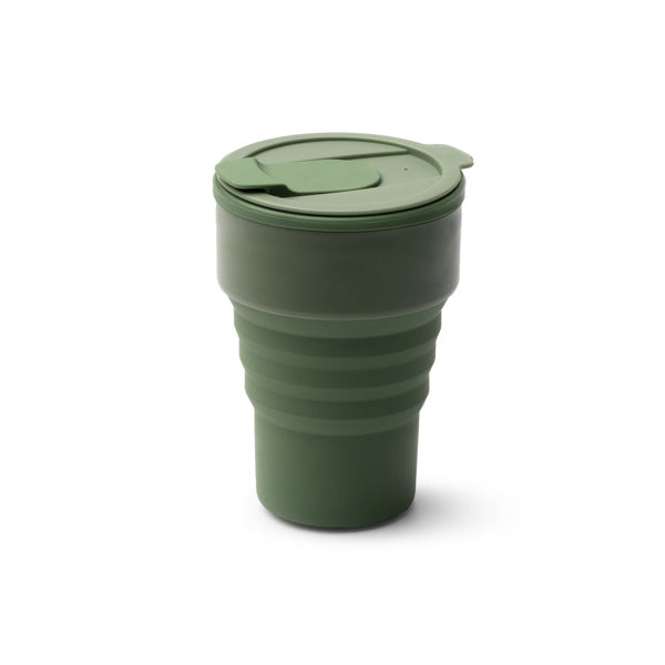 Vaso plegable silicona Moes 400 ml - Verde oscuro