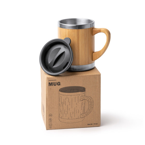 Taza térmica Pana bambú 340 ml - detalle
