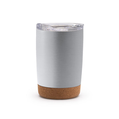 Vaso térmico Kilvex 380 ml base corcho - Plata