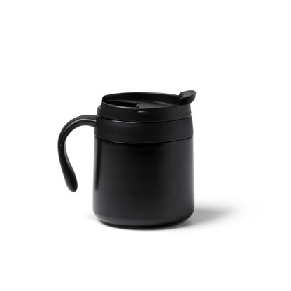 Taza térmica Vake 350 ml con asa y tapa - Negro