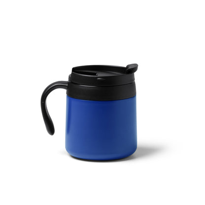 Taza térmica Vake 350 ml con asa y tapa - Azul royal