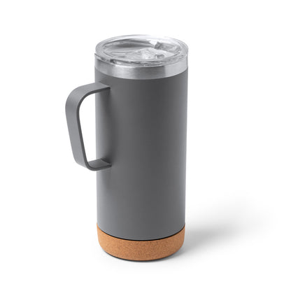 Taza térmica Beyron base corcho - Gris plomo
