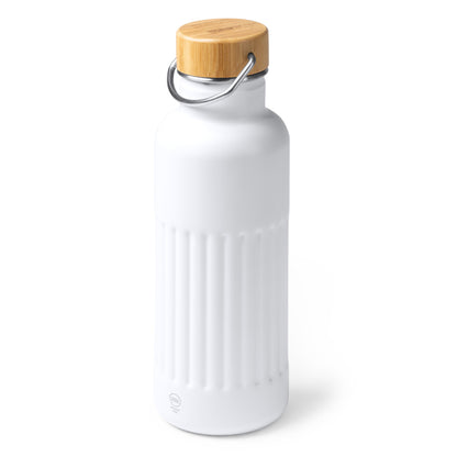 Termo Nobuk 500 ml tapa bambú - Blanco