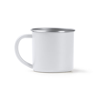 Taza inox Dunas 350 ml estilo camping - Blanco
