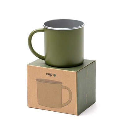 Taza inox Dunas 350 ml estilo camping - detalle