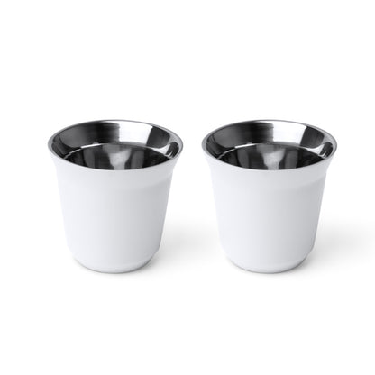 Set 2 vasos espresso Boluto 80 ml - Blanco