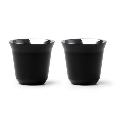 Set 2 vasos espresso Boluto 80 ml - Negro