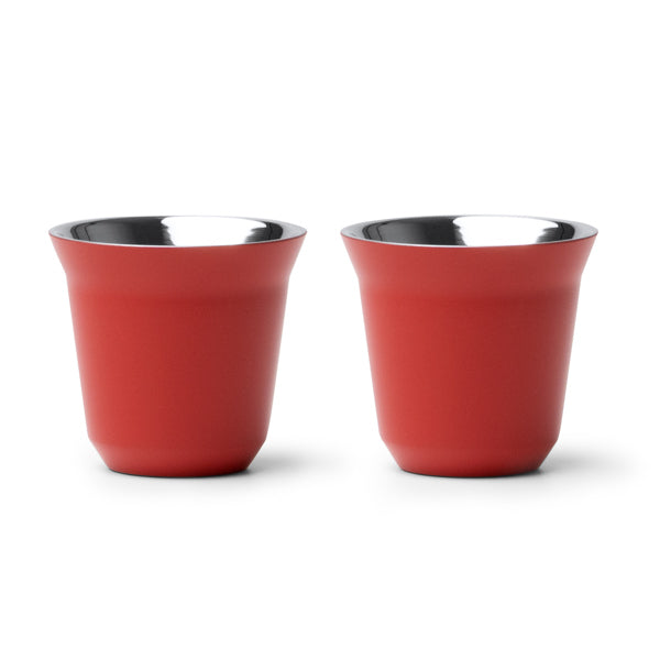 Set 2 vasos espresso Boluto 80 ml - Rojo