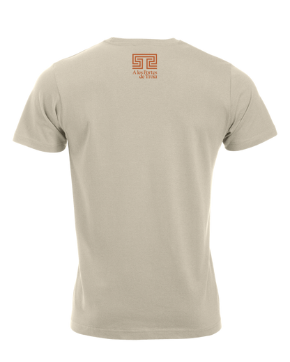 Samarreta Greca - Beix estampat taronja (darrere) 