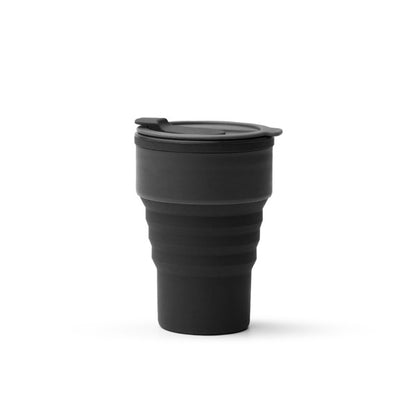Vaso plegable silicona Moes 400 ml - Negro