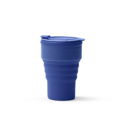 Vaso plegable silicona Moes 400 ml - Azul royal