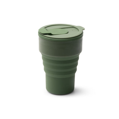 Vaso plegable silicona Moes 400 ml - Verde oscuro