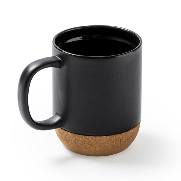 Taza Rosella 420 ml base corcho - Negro
