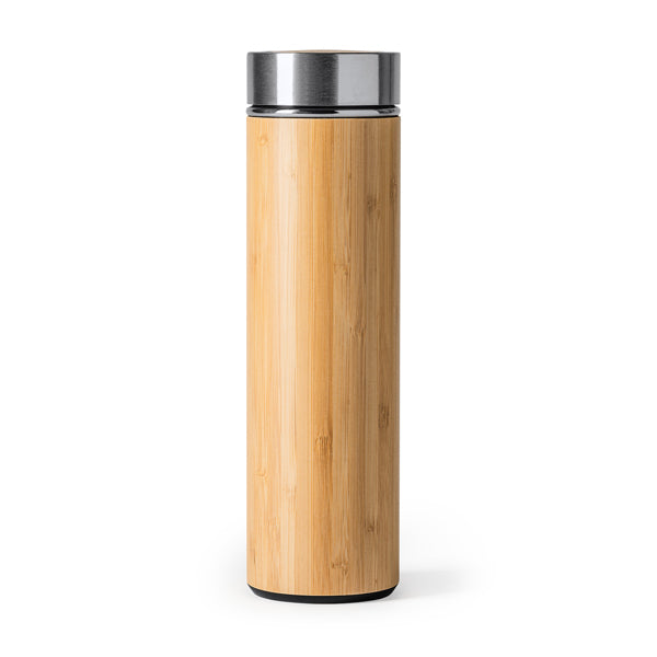 Termo Kinata bambú 500 ml con infusor - Natural