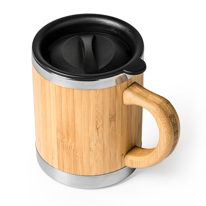 Taza térmica Pana bambú 340 ml - detalle