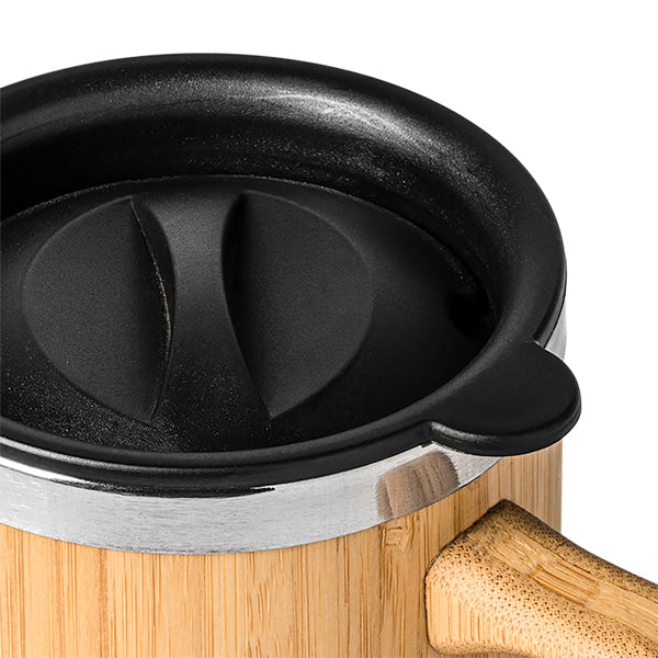 Taza térmica Pana bambú 340 ml - detalle