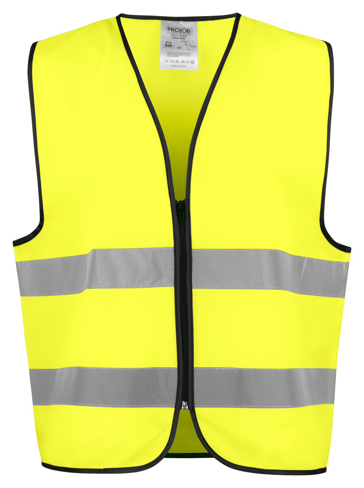 Chaleco reflectante moto amarillo flúo - delante