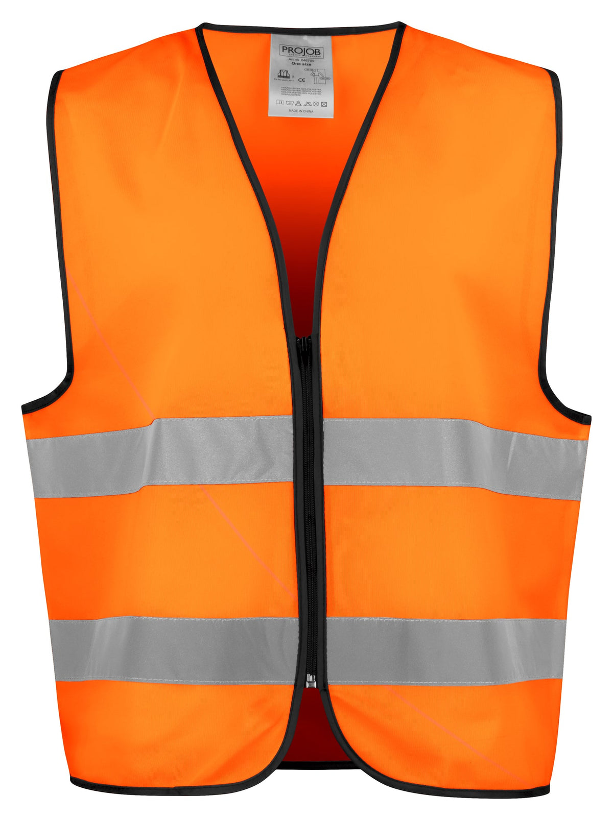 Chaleco reflectante naranja flúo para personalizar