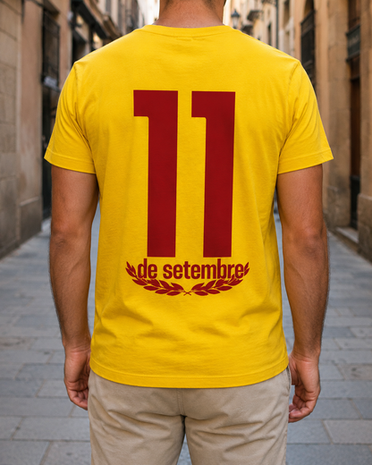 Samarreta Senyera Edició Limitada 11-S - esquena amb 11 de setembre
