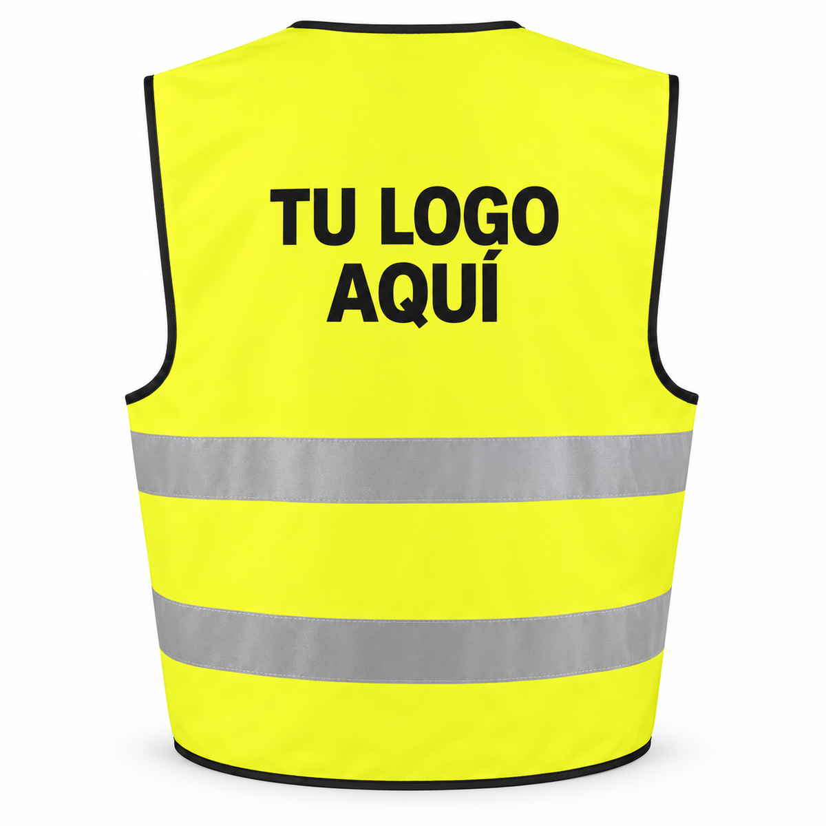 Chaleco reflectante homologado personalizado con logo en la espalda