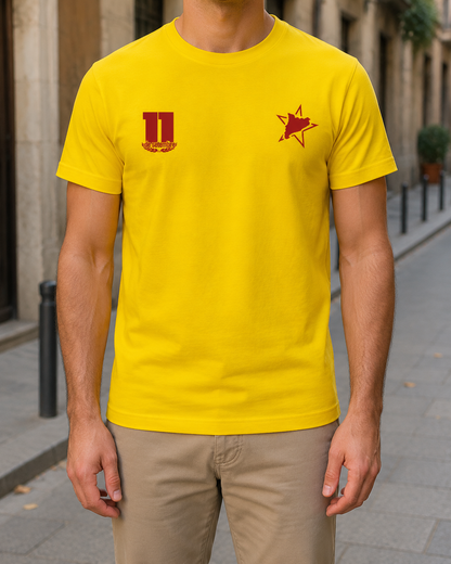 Samarreta Estel i Bandera 11-S - vista frontal amb logotip 11 de setembre i estel