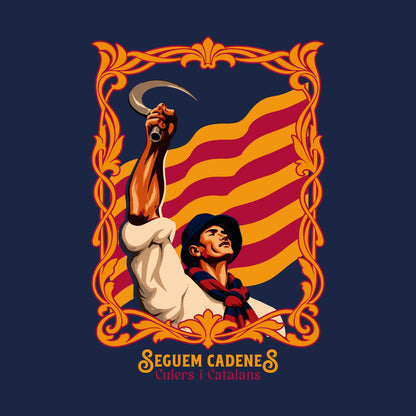 Il·lustració Seguem cadenes · Culers i Catalans